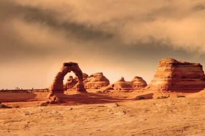 Woestijn velden en rotsen