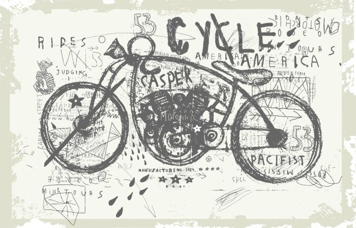 Canvas Мотоцикл