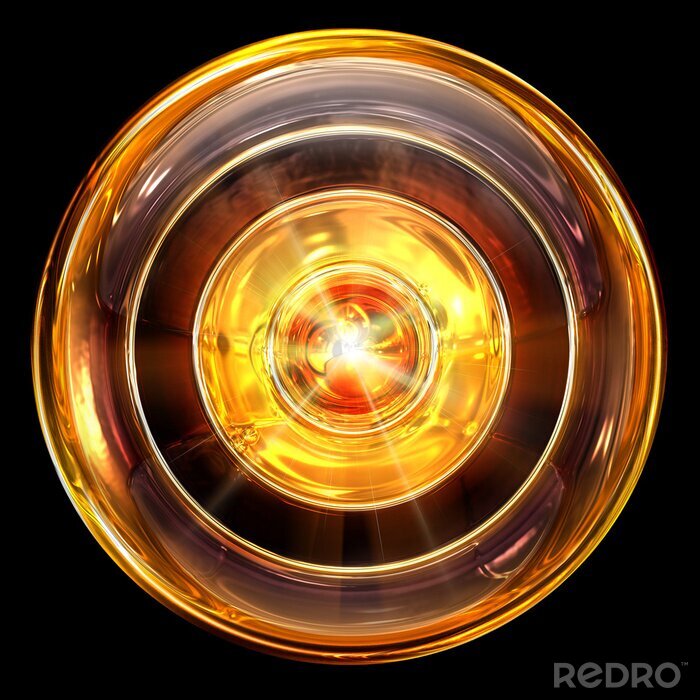 Canvas Record pictogram brand, geÃ ¯ soleerd op zwarte achtergrond