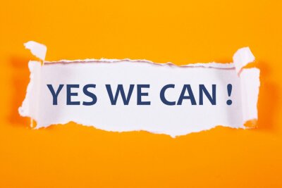 Canvas Yes We Can, Motivational Words Quotes Concept
