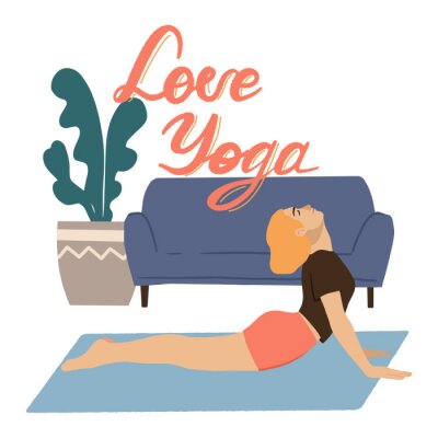 Canvas Yoga poses vector