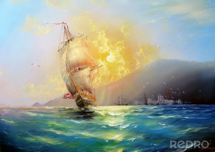 Canvas Zeegezicht Harbor