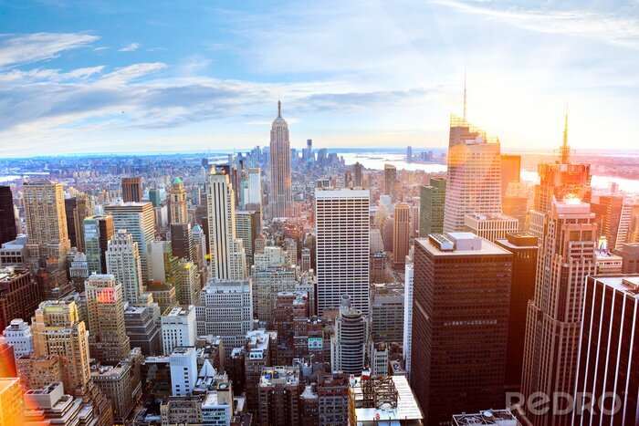 Canvas Zon boven New York City
