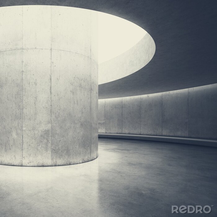 Canvas Zonnestralen op een ovale muur