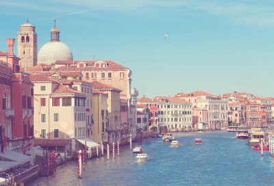 Zonnig landschap van Venetië