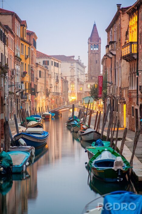Canvas Zonsondergang in Venetië