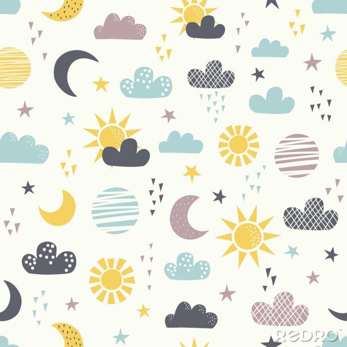 Canvas Zonsondergang op een regenachtige dag