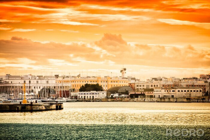 Canvas Zonsondergang over Bari