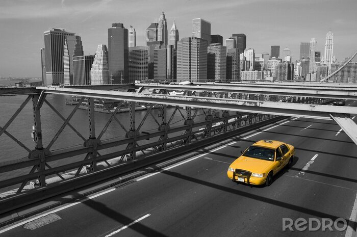 Canvas Zwart-wit architectuur en auto