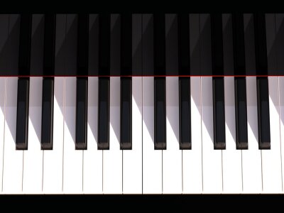 Zwart-wit klavier van een piano