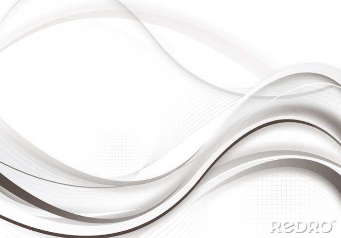 Canvas Zwart-witte abstracte golf