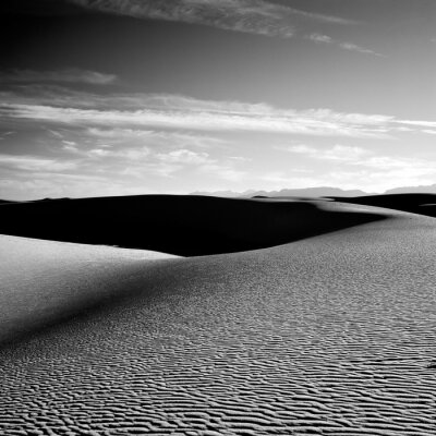 Zwart-witte woestijn