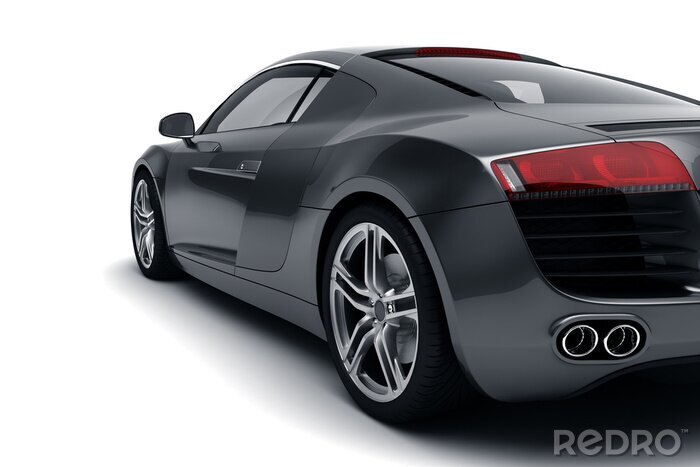 Canvas zwarte sportwagen