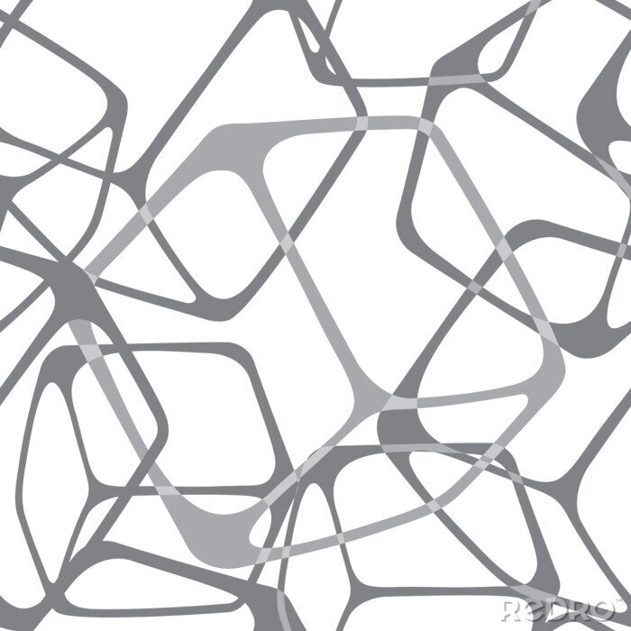 Fotobehang 3D abstractie grijze randen van kubussen