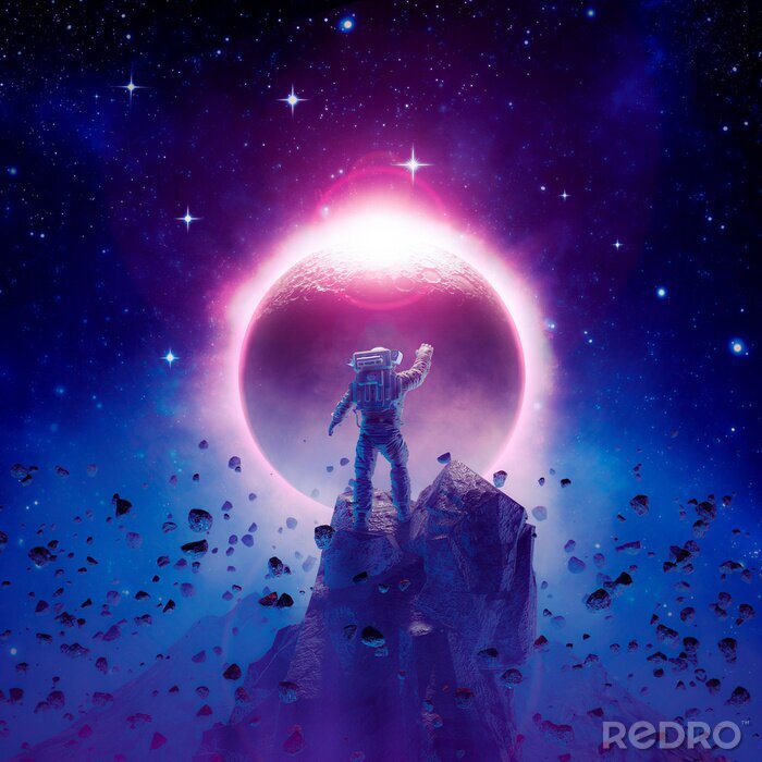 Fotobehang 3D-astronaut