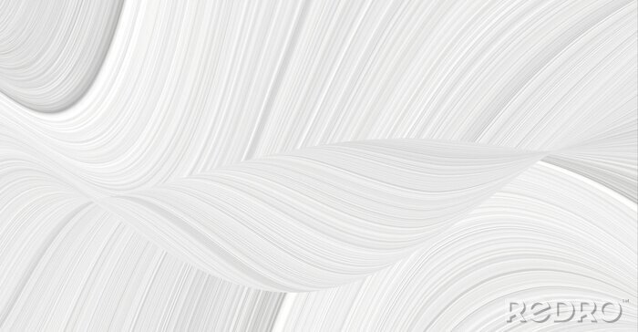 Fotobehang 3d background with an abstract pattern of waves and lines in a space theme. Texture white and gray for patterns and seamless illustrations.