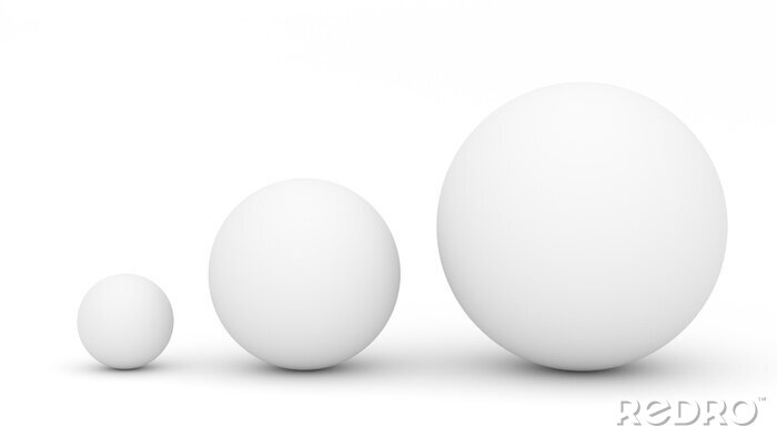 Fotobehang 3D ballen op een rij