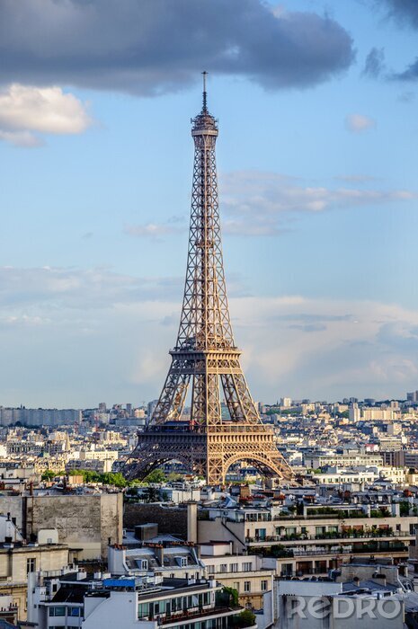 Fotobehang 3D beeld van de Eiffeltoren