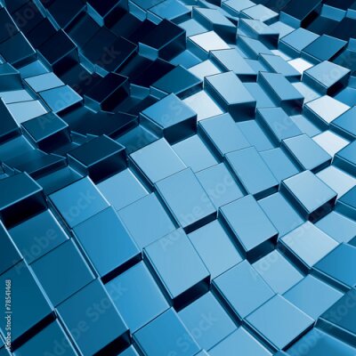 Fotobehang 3D blauwe tegelachtergrond