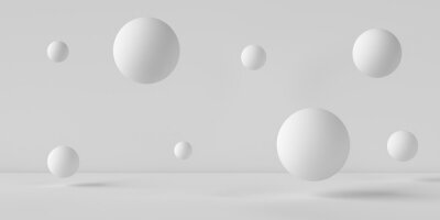 Fotobehang 3D bollen op een witte achtergrond