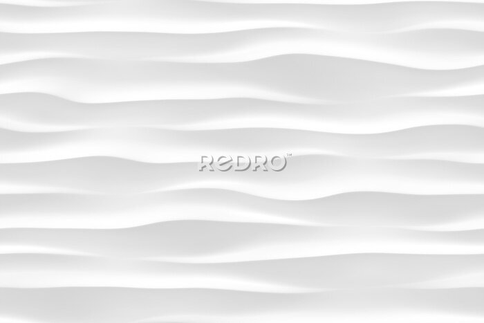 Fotobehang 3D golven witte textuur