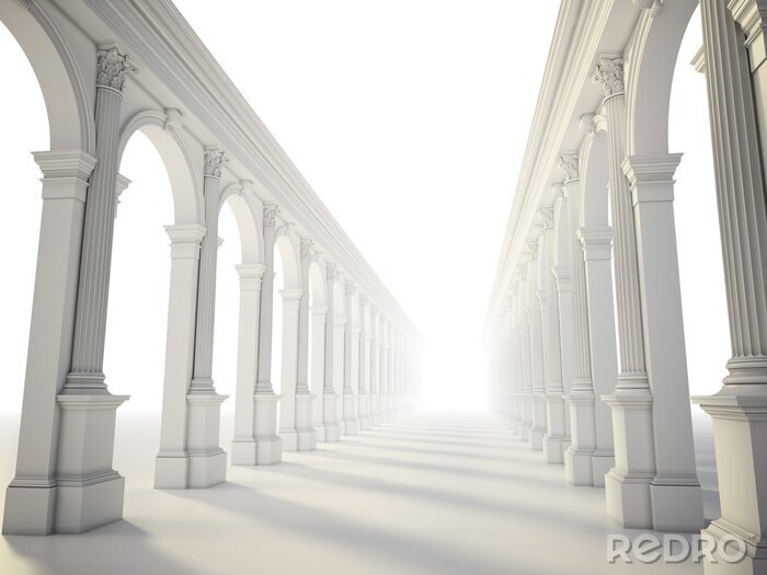 Fotobehang 3D grafische architectuur