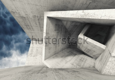 Fotobehang 3D illustratie met betonblokken