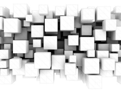 Fotobehang 3D kubussen in perspectief