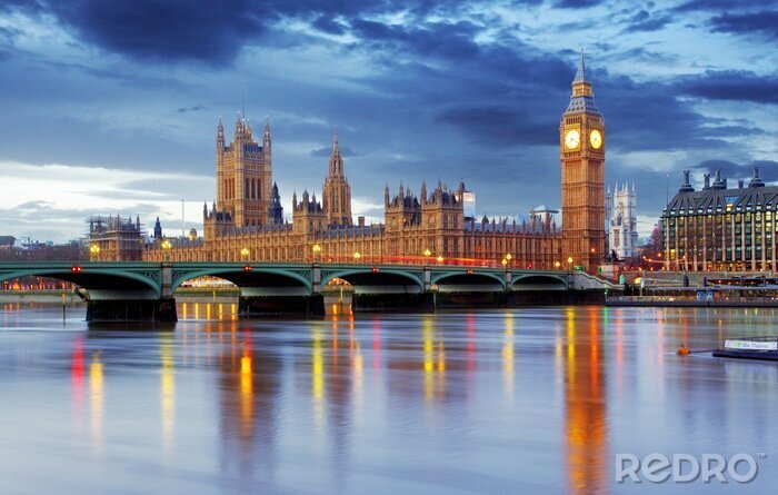Fotobehang 3D Londen skyline