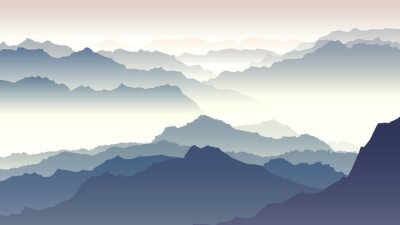 Fotobehang 3D lucht met bergen