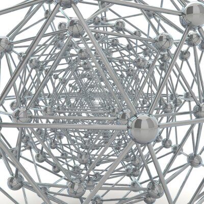 Fotobehang 3D Molecuulstructuur