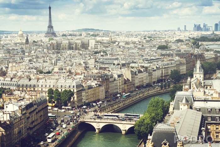 Fotobehang 3D Parijs op de skyline