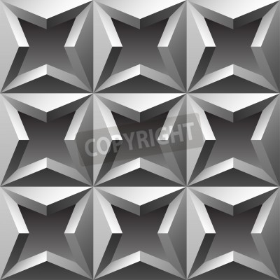Fotobehang 3D patroon van metaal