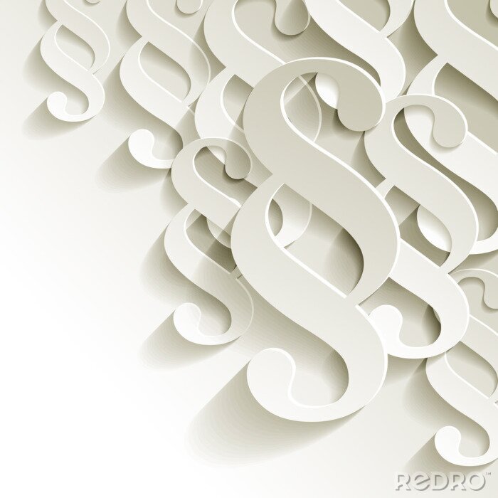 Fotobehang 3D patroon van paragraafsymbool