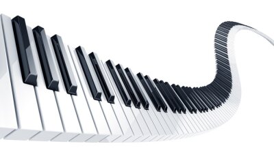 Fotobehang 3D pianotoetsen