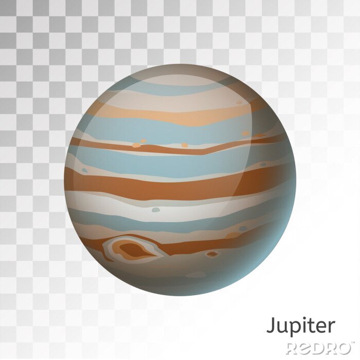 Fotobehang 3D planeet Jupiter kleurrijke afbeeldingen