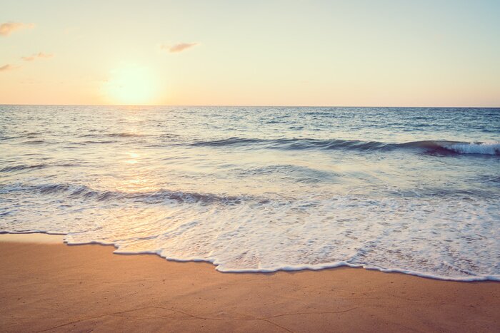 Fotobehang 3D strand en golven