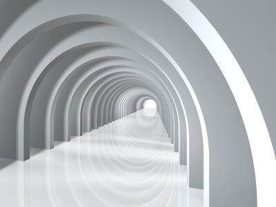 Fotobehang 3D tunnel bochten