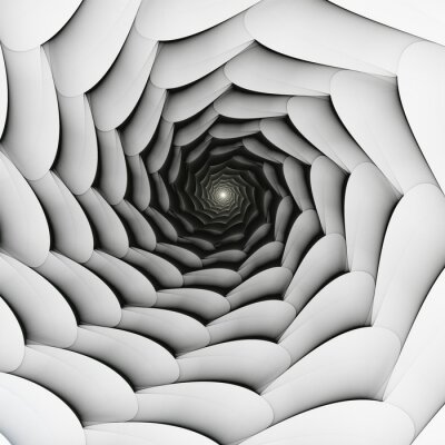 Fotobehang 3D tunnel met fractals