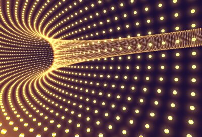 Fotobehang 3D tunnel met licht