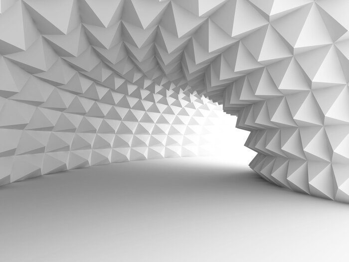 Fotobehang 3D-tunnelarchitectuur