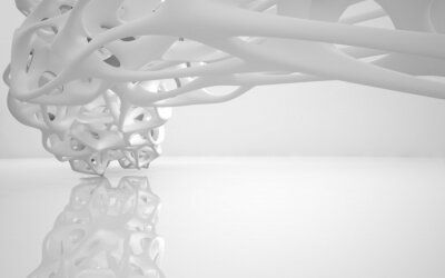 Fotobehang 3D witte abstractie