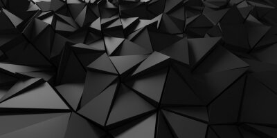 Fotobehang 3D zwarte geometrie