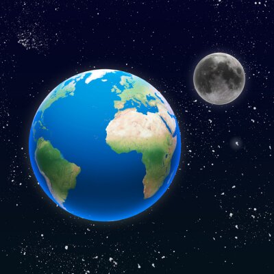 Fotobehang Aarde, maan en sterren