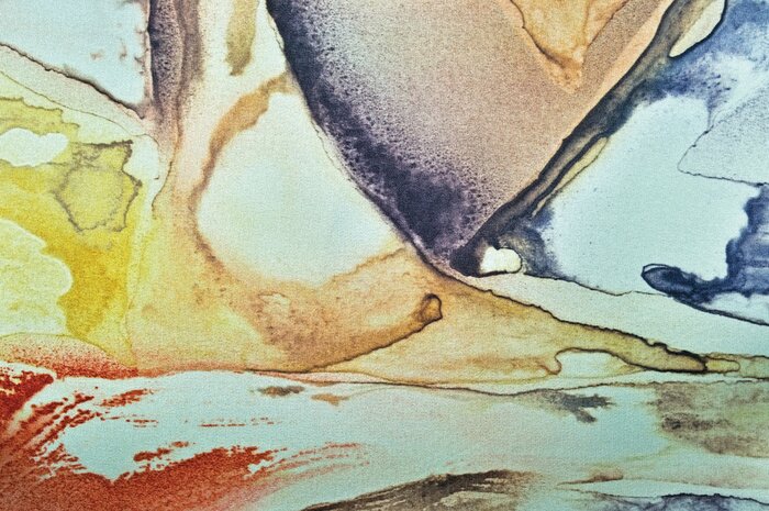 Fotobehang Abstract aquarel verf, geschilderd geweven horizontaal zijde doek achtergrond