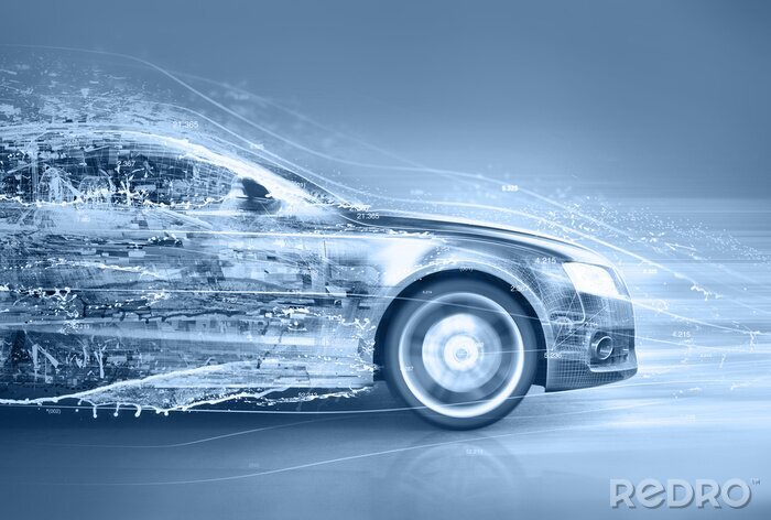 Fotobehang abstract auto