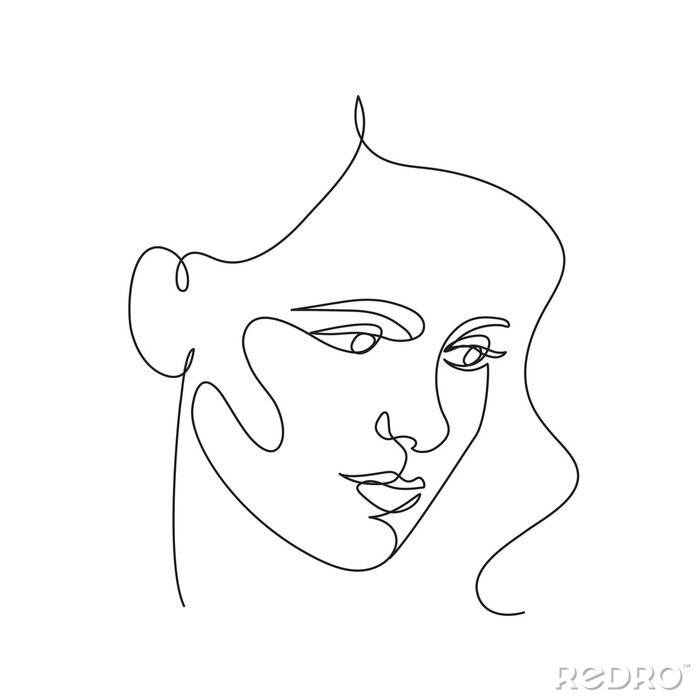 Fotobehang Abstract face icon