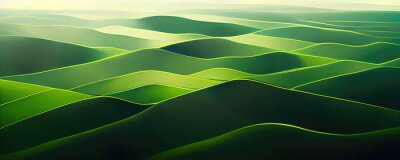 Fotobehang Abstract green landscape wallpaper background illustration