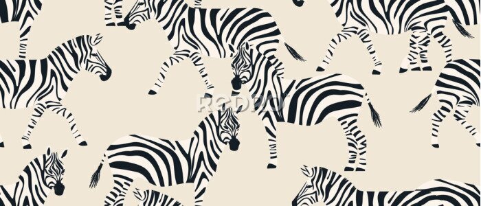 Fotobehang Abstract ontwerp met zebra's