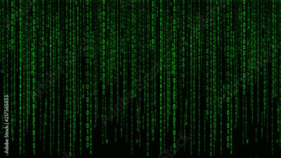 Fotobehang Abstract patroon met groene binaire code